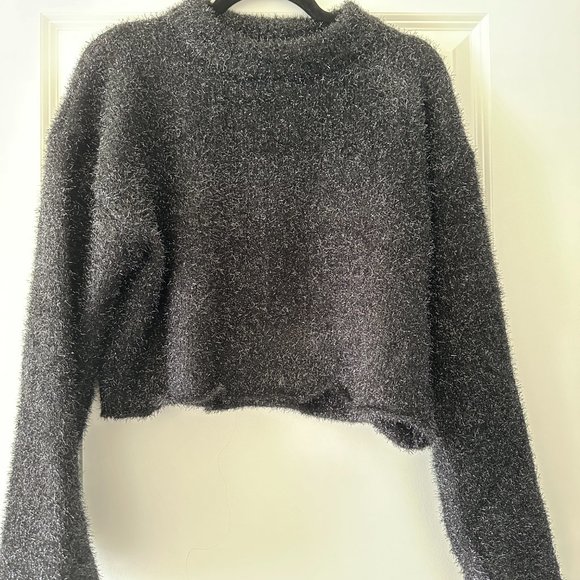 H&M Black Glittery Sweater, Size M - Picture 4 of 4